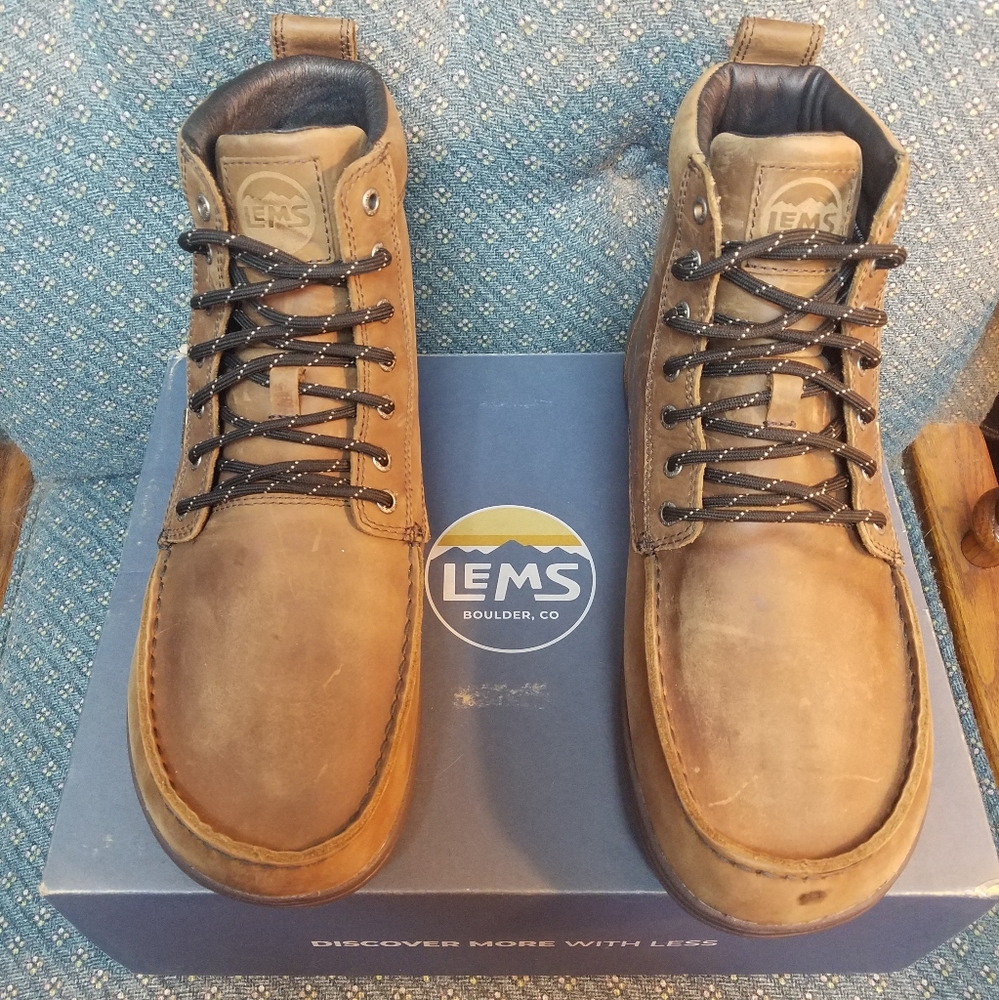 Like New Lems Boulder Boots Waterproof - men's 12, women's 13.5